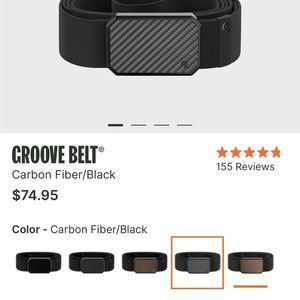 Groove Life Groove Belt Men's Stretch Nylon Belt with Magnetic Aluminum Buckle